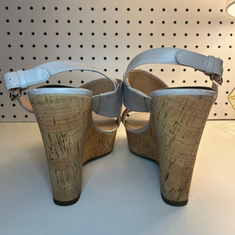 Franco Sarto Seneca Wedge Cork Heeled Sandal Slingback